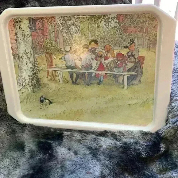 Vintage Carl  Larsson tray Sweden - Breakfast under the Big Birch - Picture 16 of 16